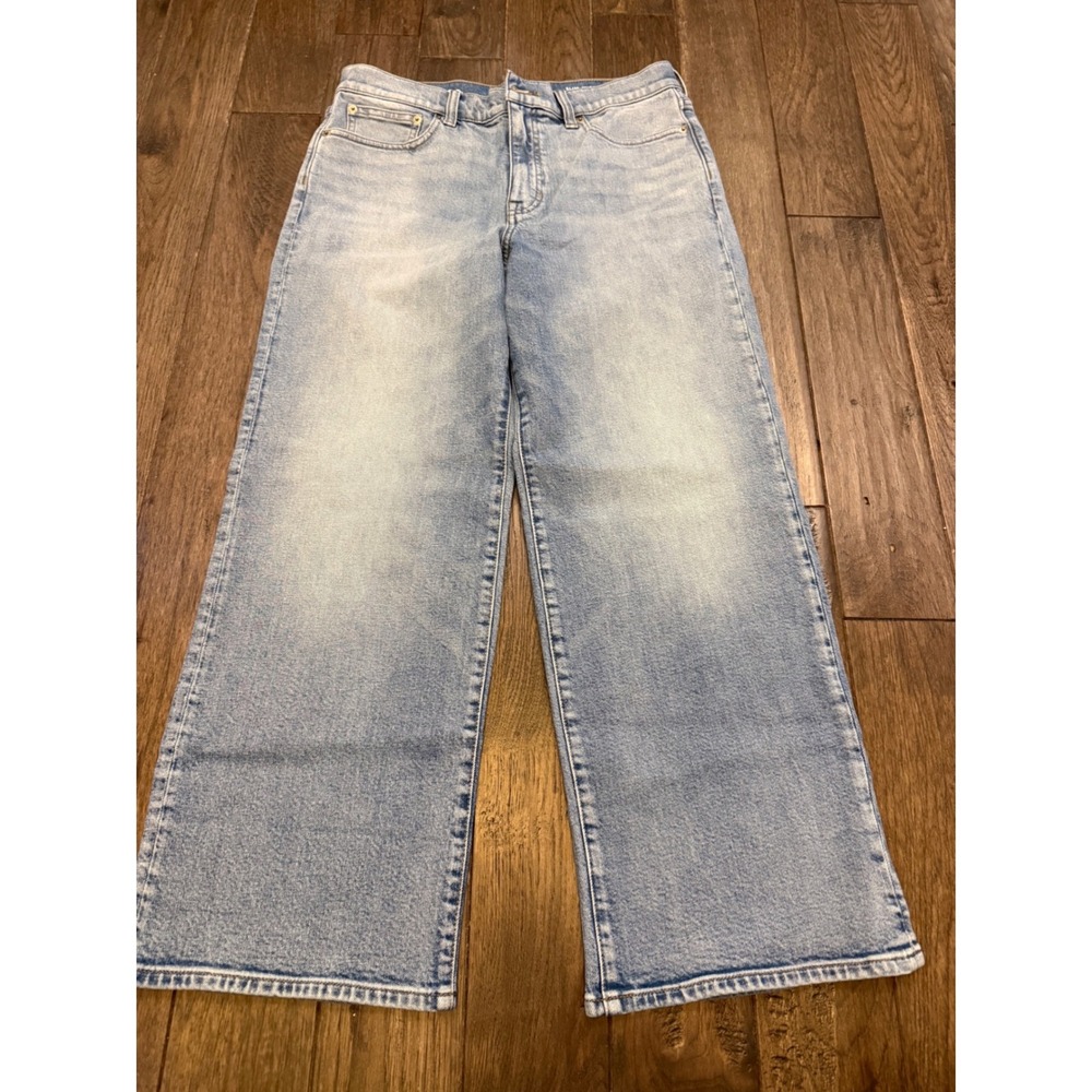 J.Crew Slim-Wide Jeans Women 29 Light Blue High Rise Semi-Stretch CS120 NWT